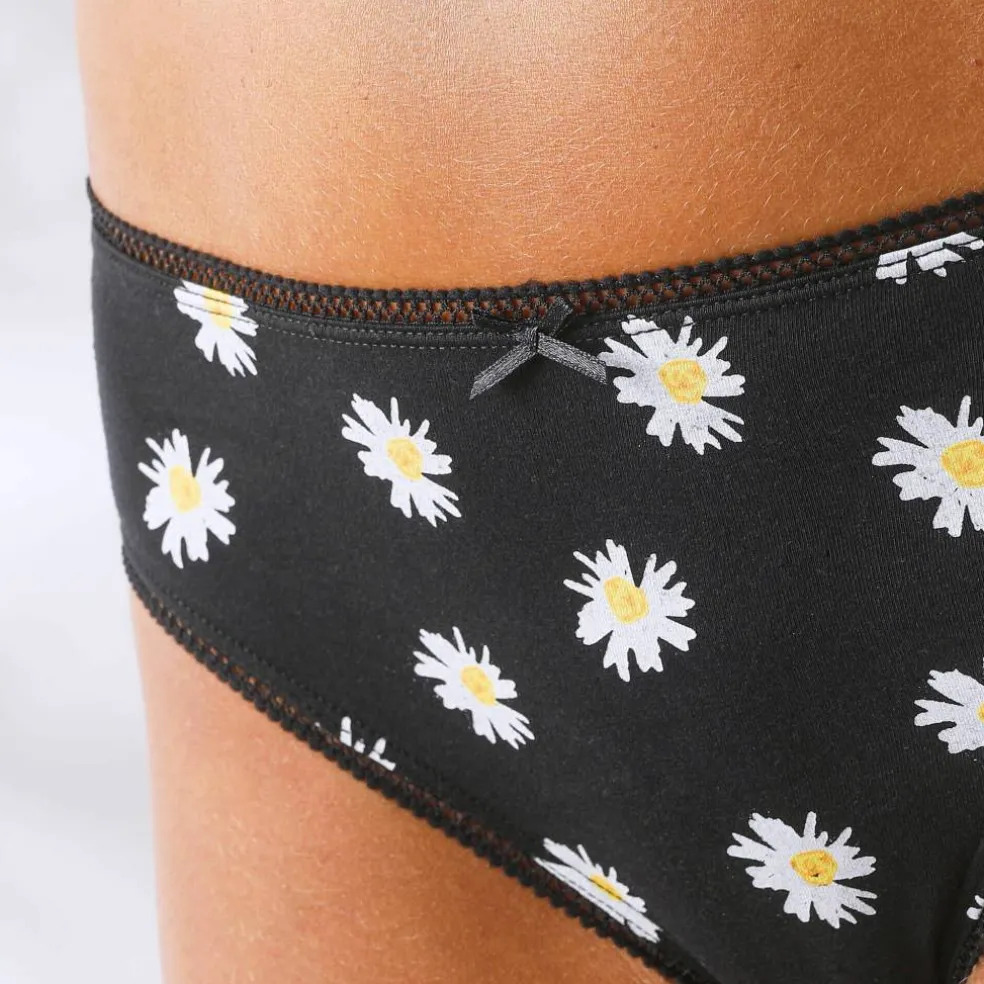 Culotte coton forme midi imprimé motifs "abeilles"assortis – Lot de 4