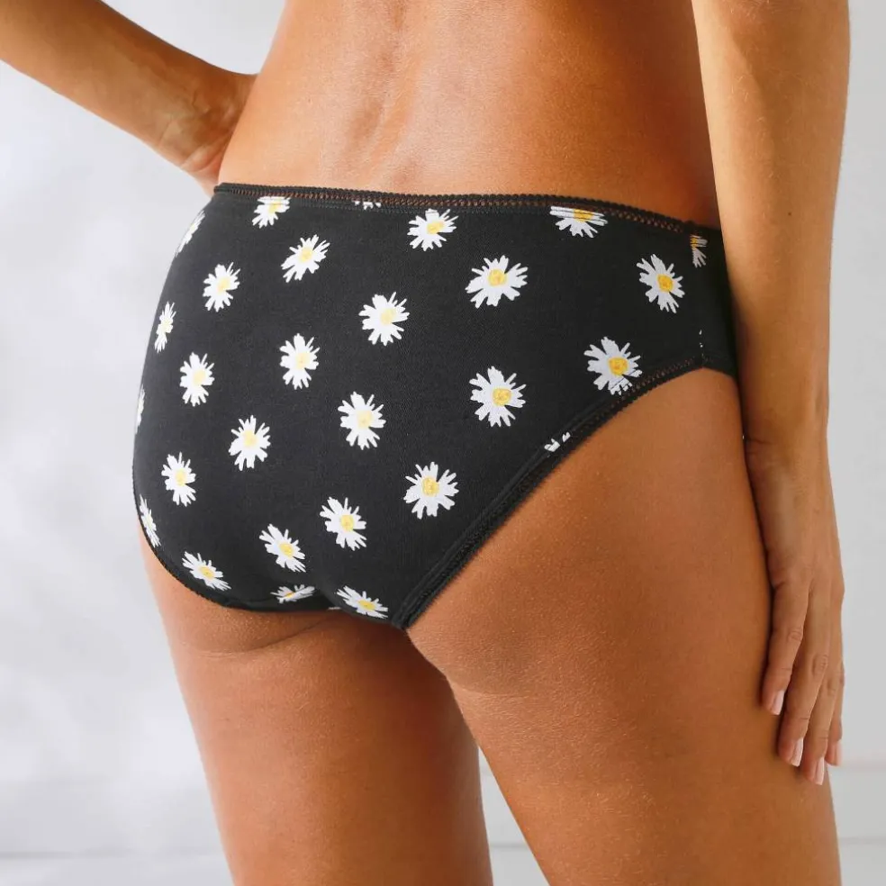 Culotte coton forme midi imprimé motifs "abeilles"assortis – Lot de 4