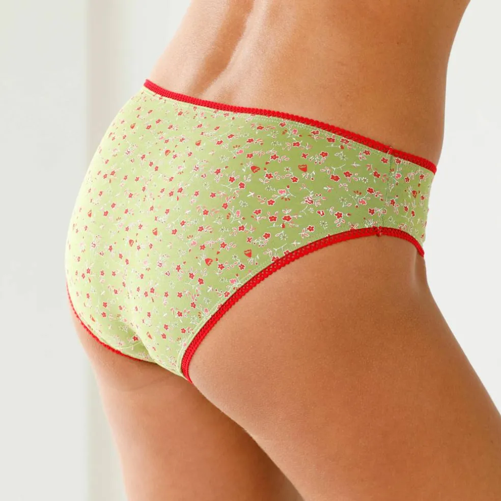Culotte coton stretch forme midi imprimé "cerises" – Lot de 4