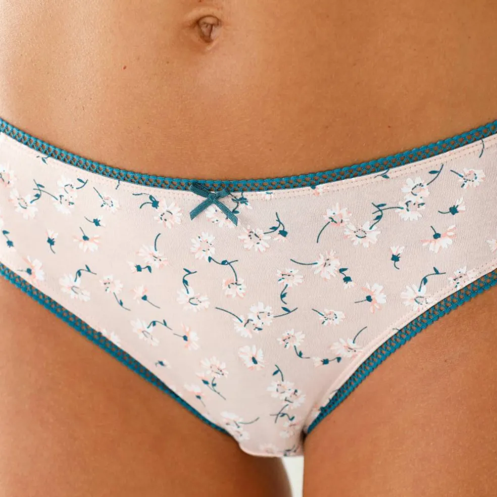 Culotte coton stretch forme midi imprimé "pâquerettes" – Lot de 4