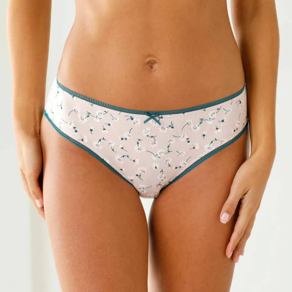 Culotte coton stretch forme midi imprimé "pâquerettes" – Lot de 4