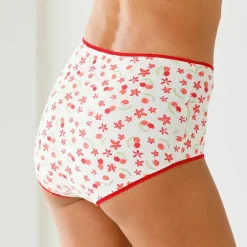 Culotte coton stretch forme maxi imprimé
