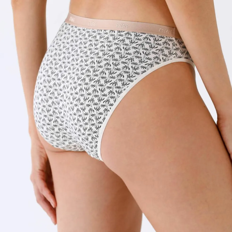 Culotte coton stretch "Les Pockets" imprimé palmier – lot de 3