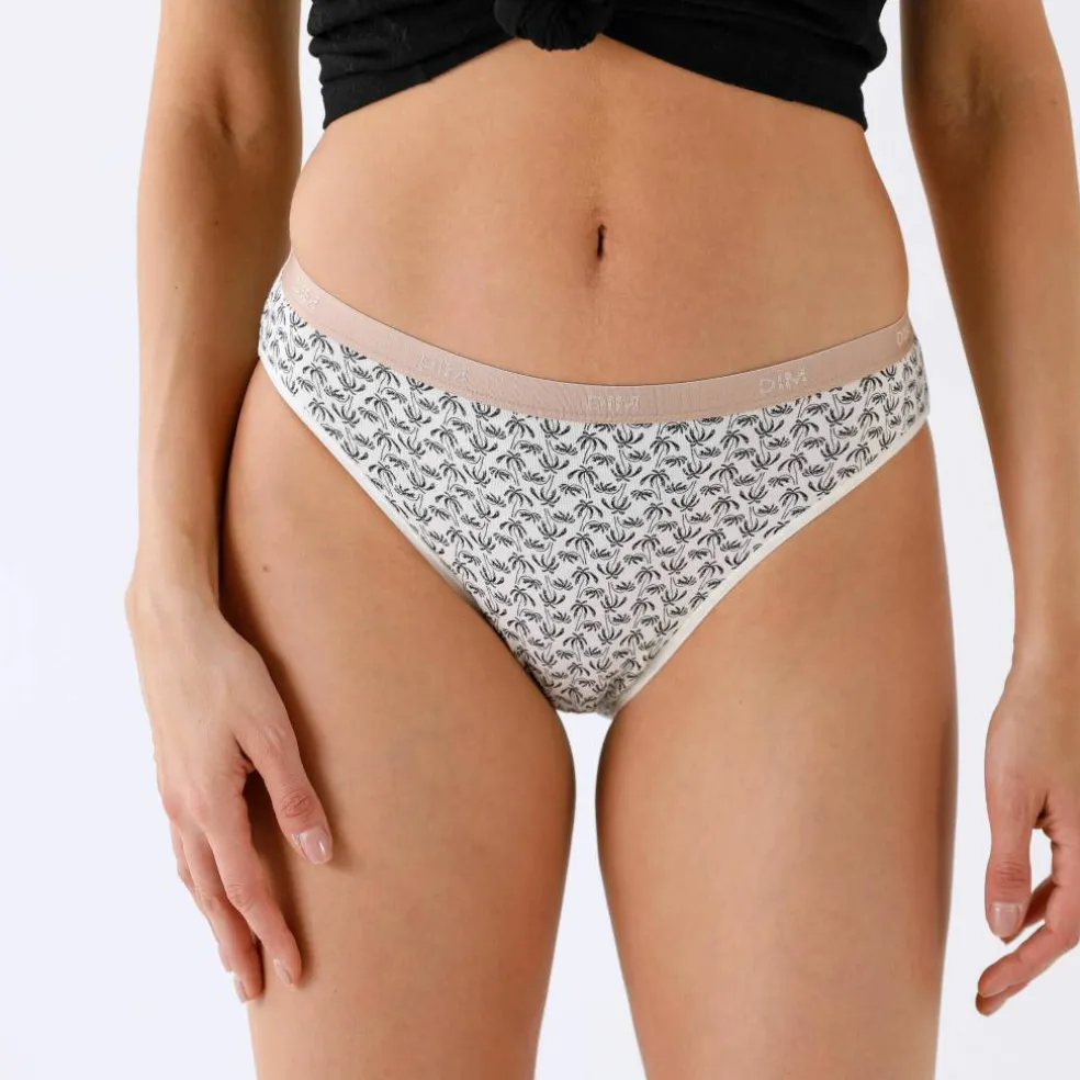 Culotte coton stretch "Les Pockets" imprimé palmier – lot de 3