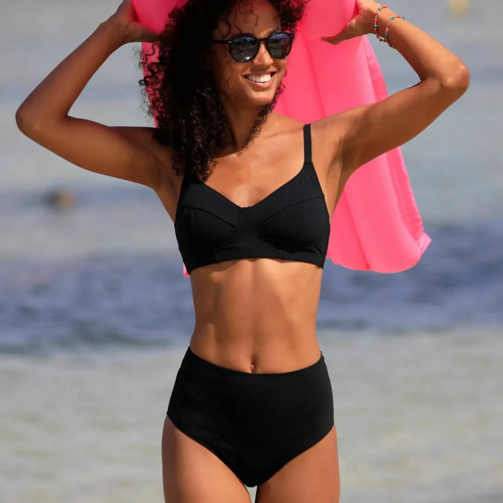 Culotte de bain taille haute gainante Ilaya