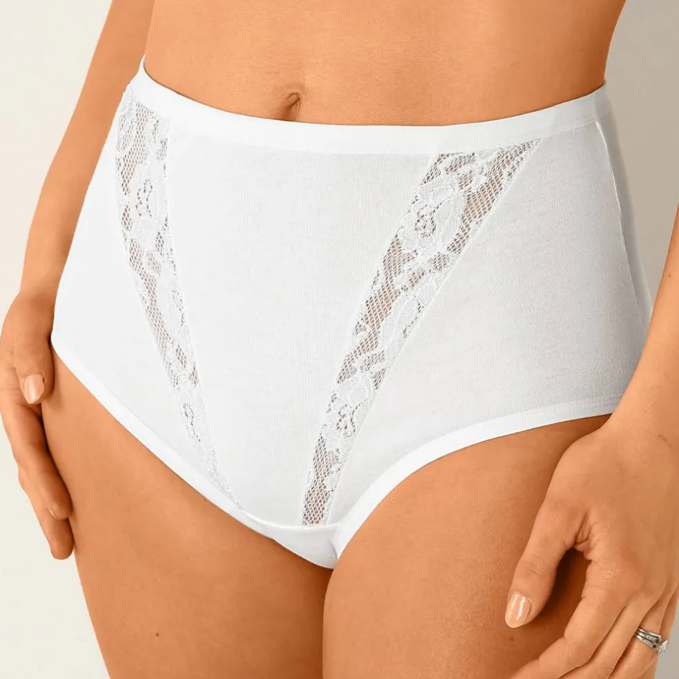 Culotte dentelle découpes amincissantes - lot de 4