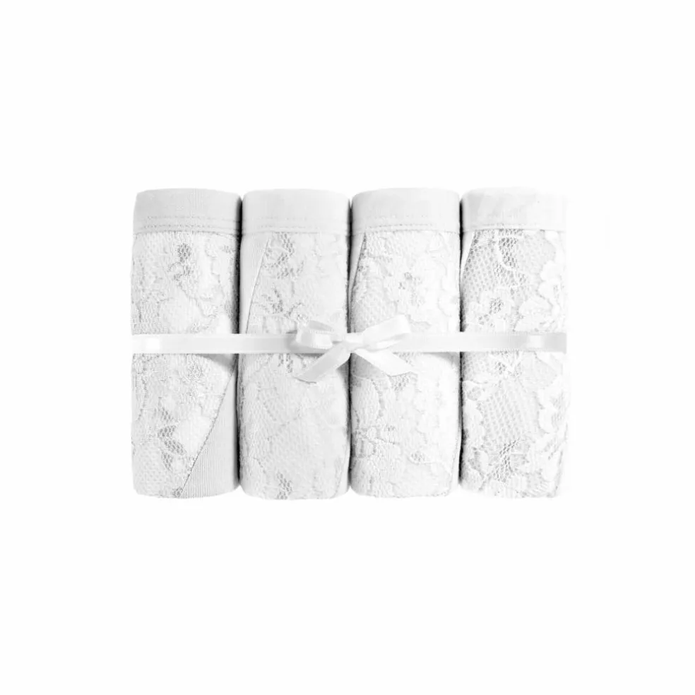 Culotte dentelle découpes amincissantes - lot de 4