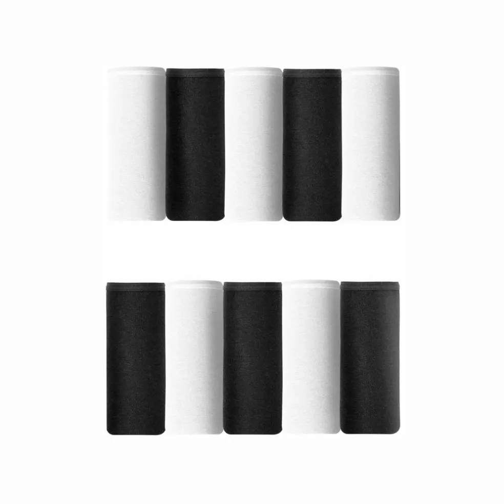 Culotte forme midi en coton extensible uni - lot de 10
