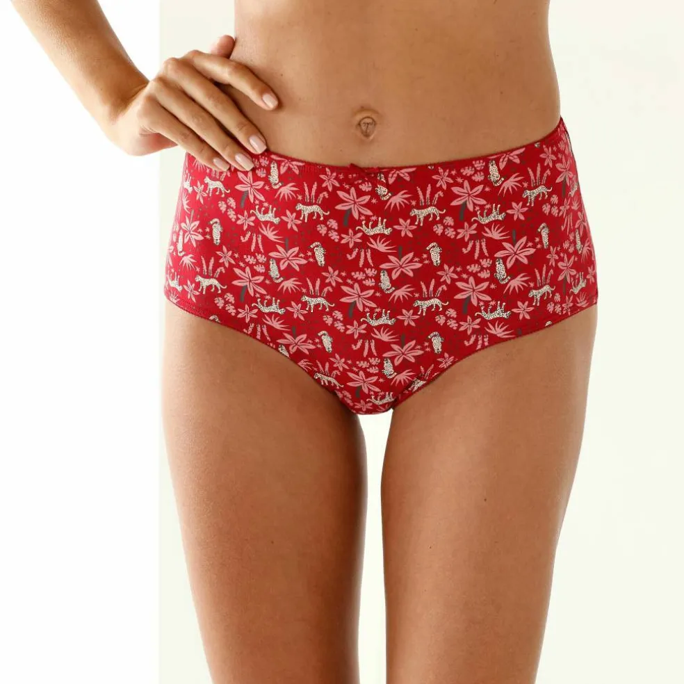 Culotte maxi coton stretch imprimé "panthère" - lot de 4