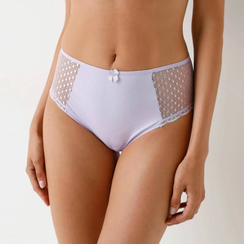 Culotte maxi dentelle coton imprimé Tropea - lot de 4