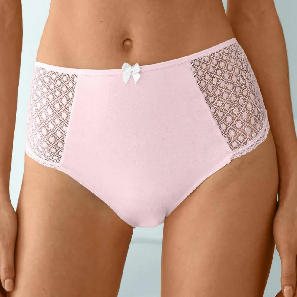 Culotte maxi dentelle coton uni Tropea - lot de 4