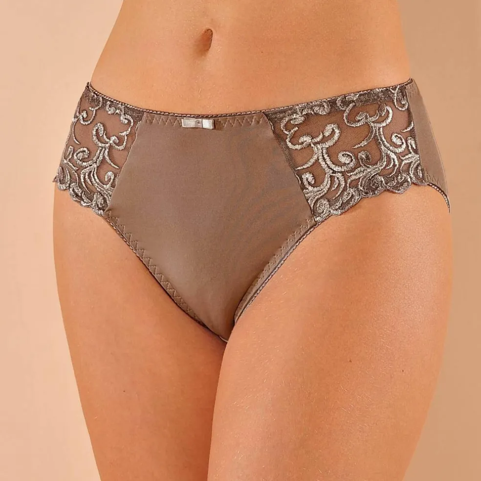 Culotte microfibre et tulle brodé Sienne - lot de 2