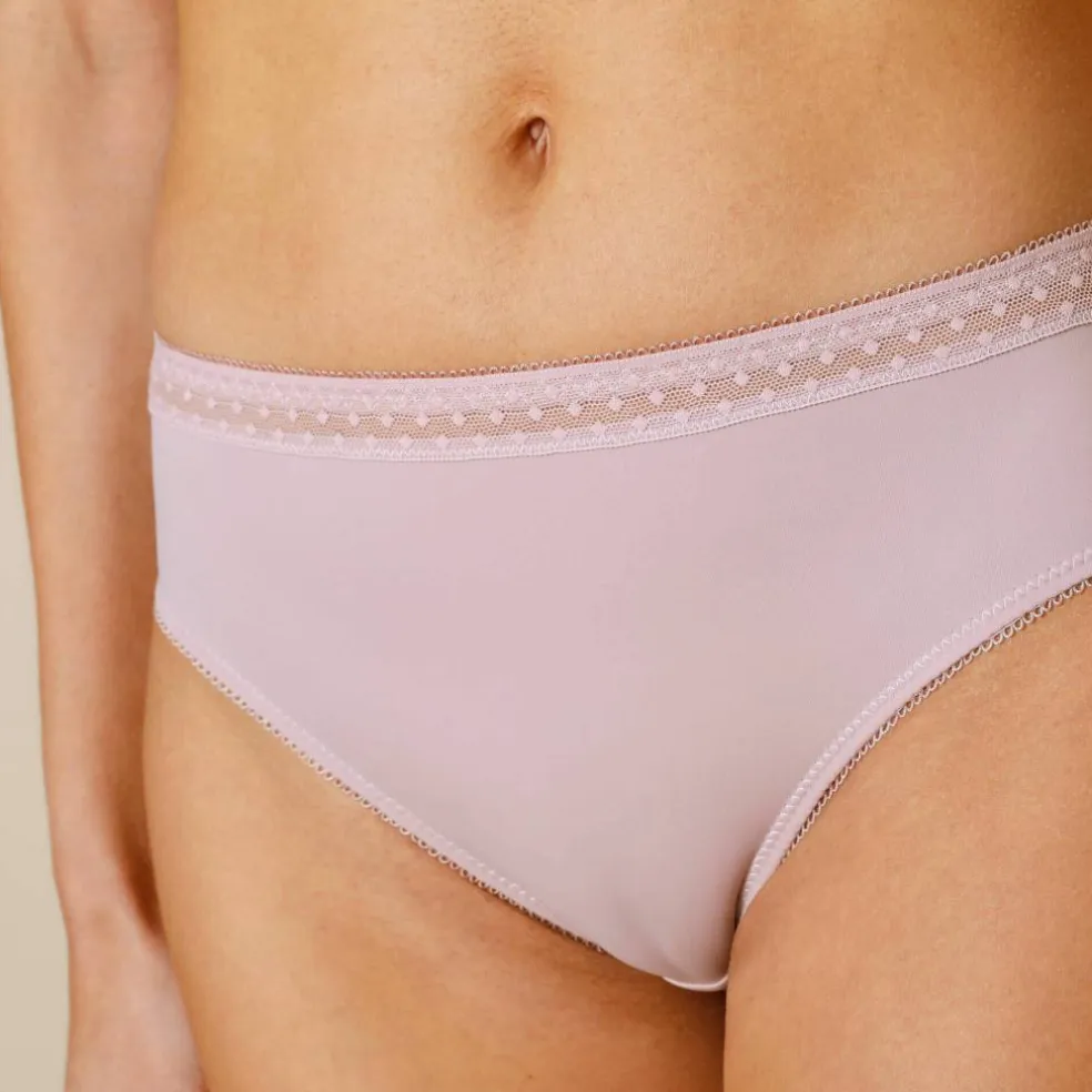Culotte microfibre et tulle plumetis effet seconde peau forme midi Paia - lot de 2