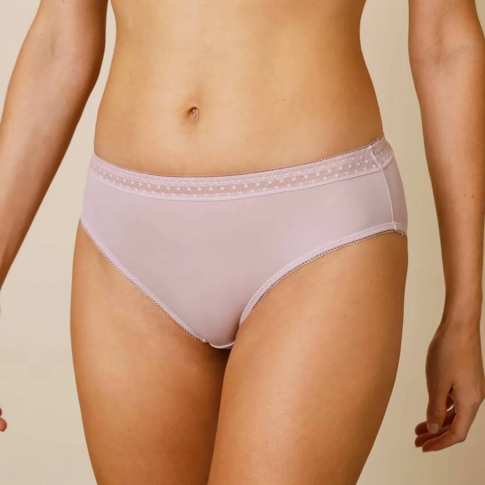 Culotte microfibre et tulle plumetis effet seconde peau forme midi Paia - lot de 2