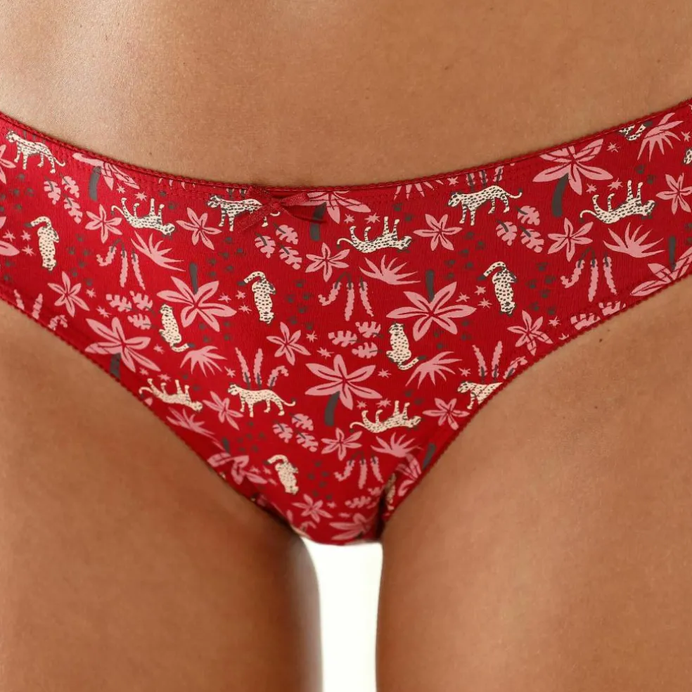 Culotte midi coton imprimé " panthère" - lot de 4