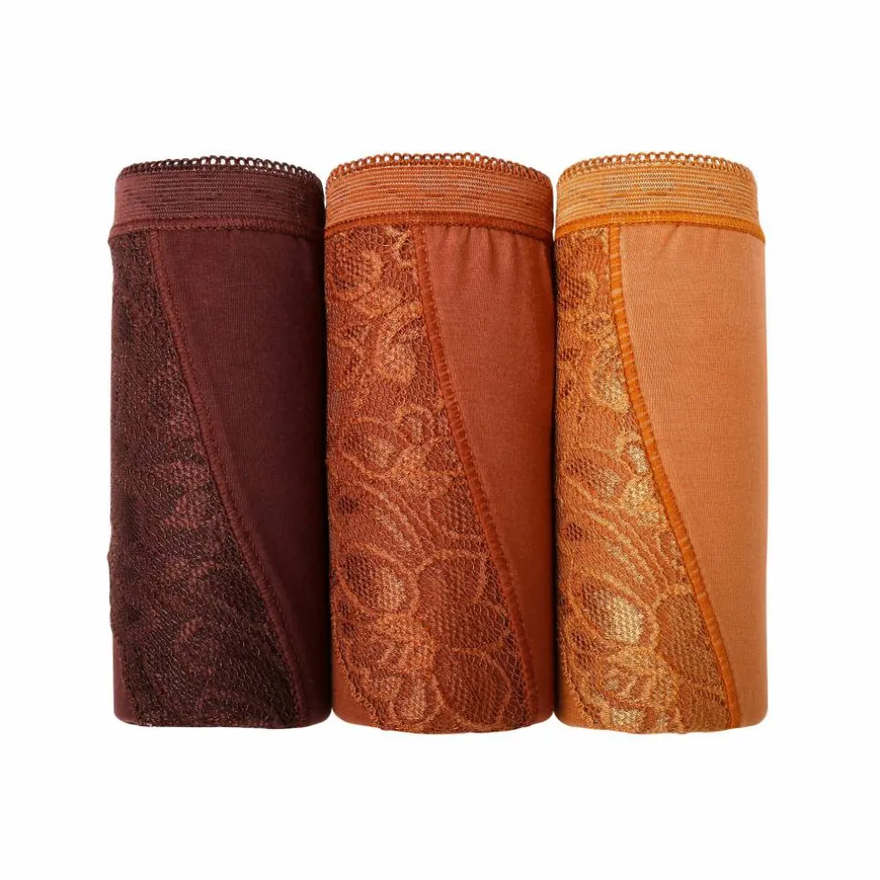 Culotte midi dentelle - lot de 3