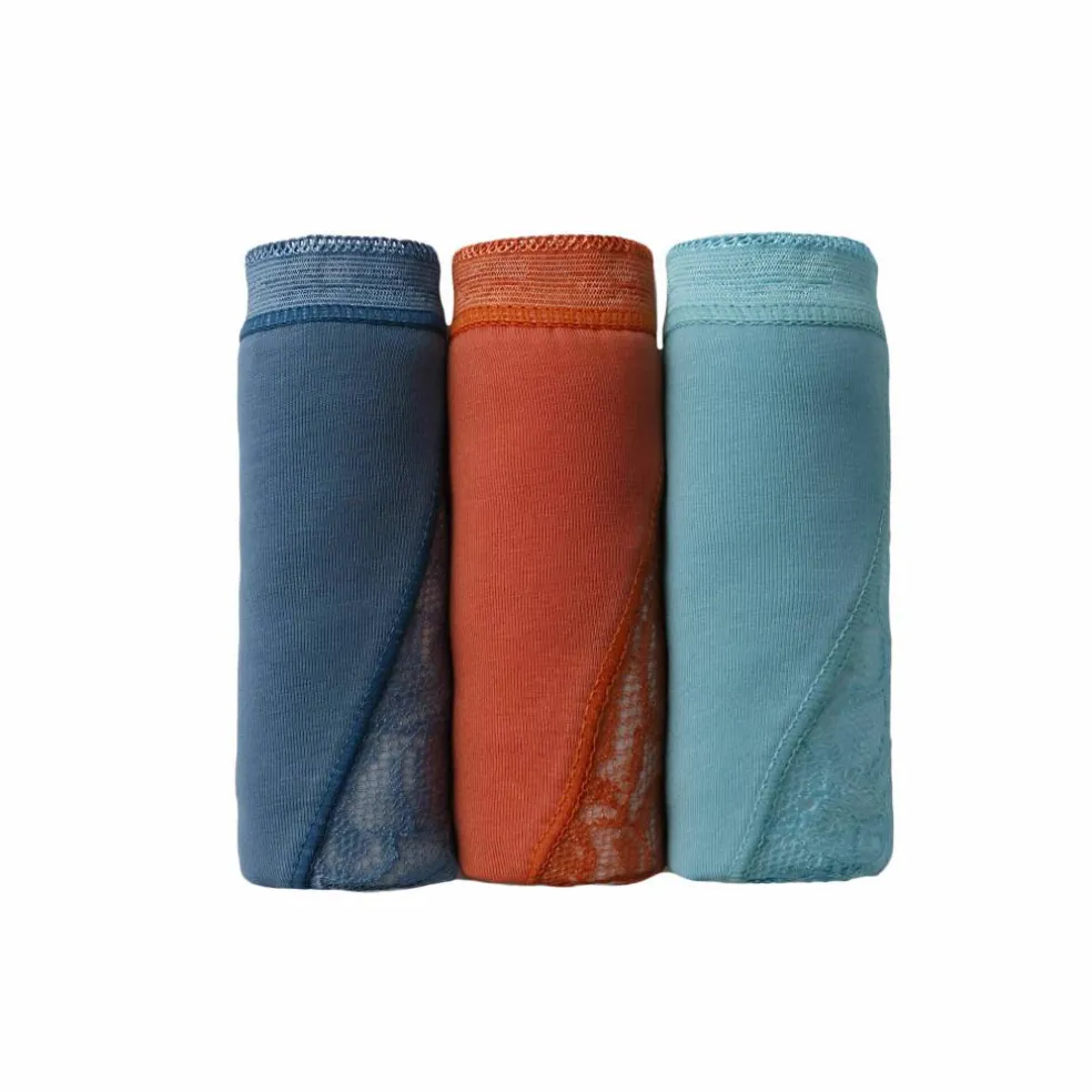 Culotte midi dentelle - lot de 3
