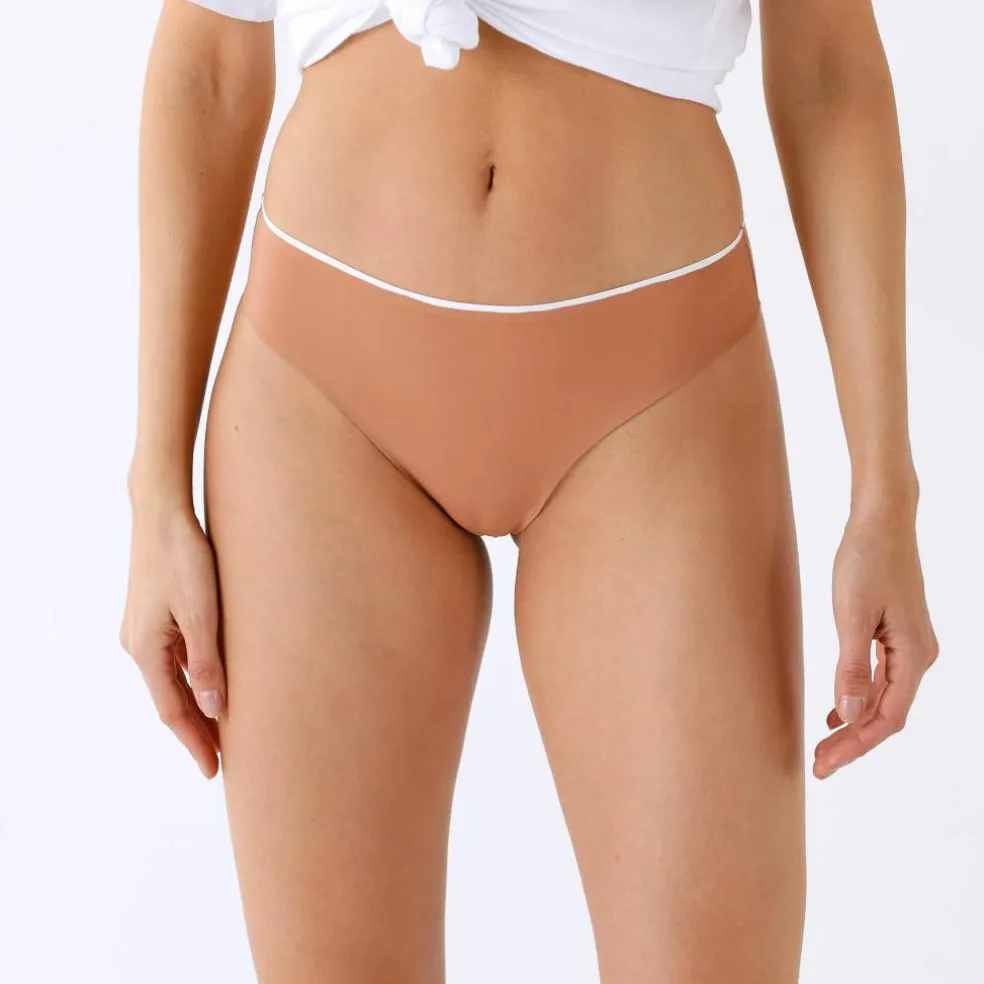 Culotte midi taille haute microfibre sans coutures - lot de 2