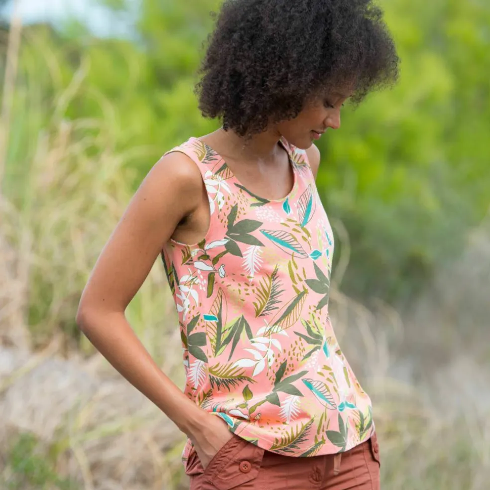 Débardeur imprimé tropical