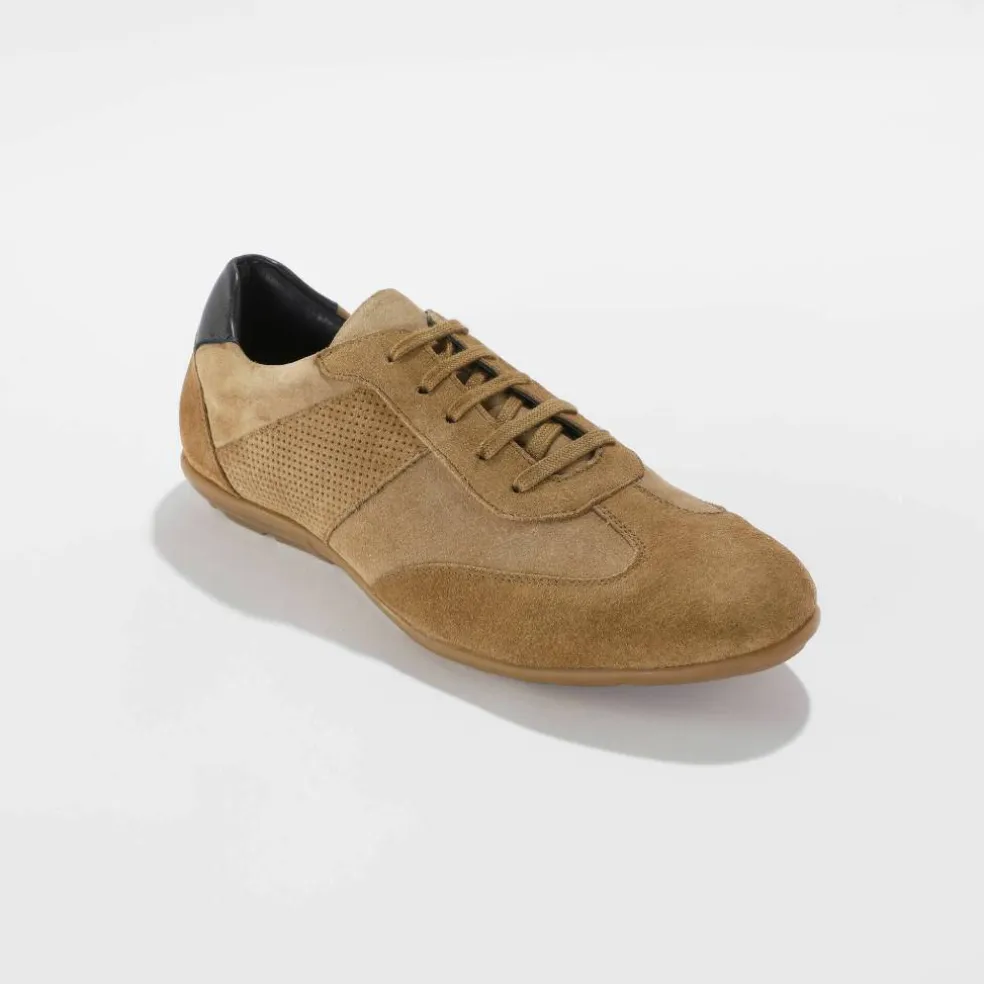 Derbies cuir à lacets détails perforés
