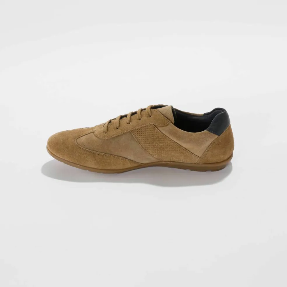 Derbies cuir à lacets détails perforés