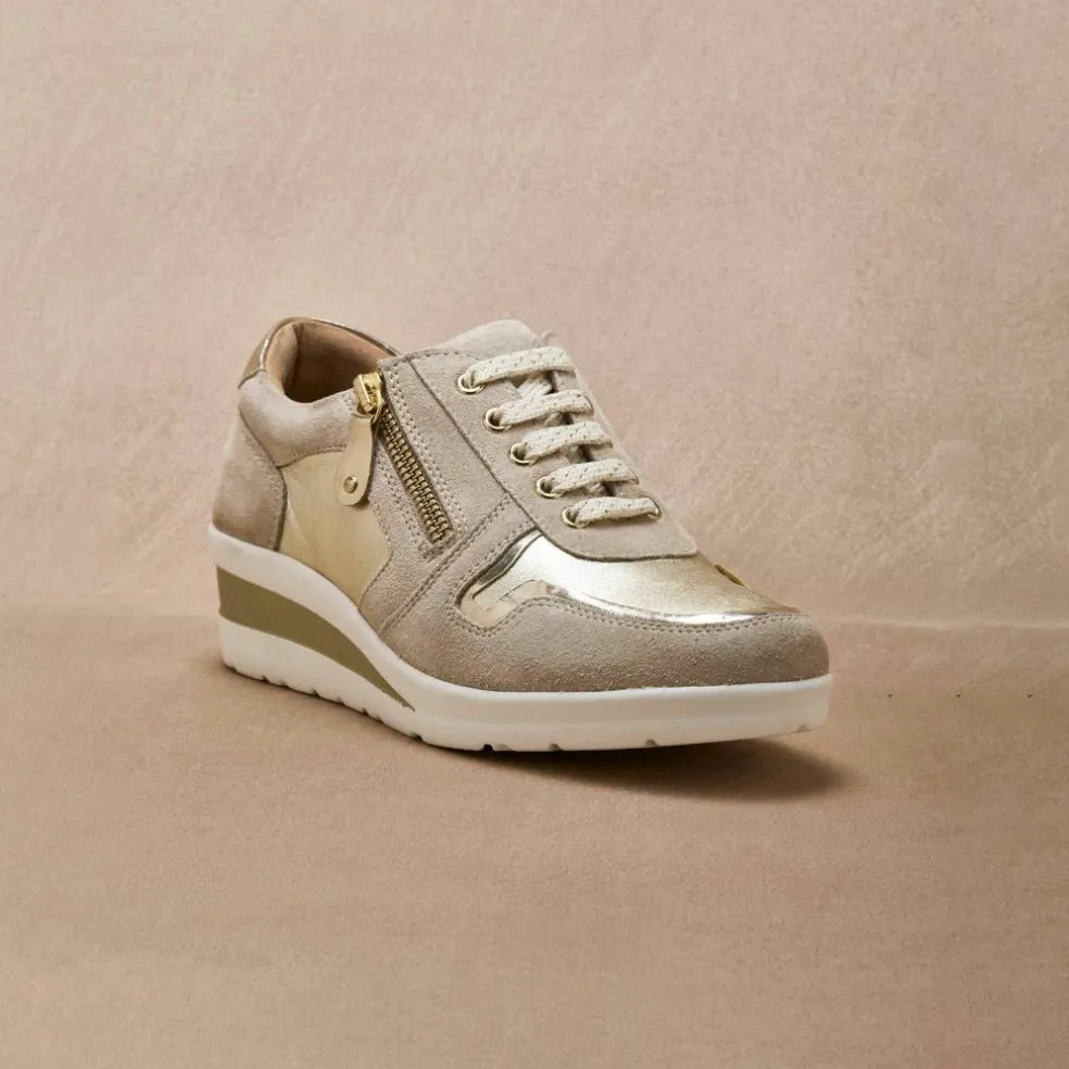 Derbies à lacets largeur confort, petit compensé