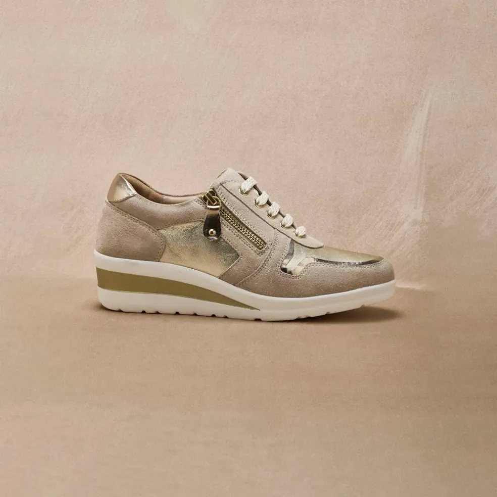 Derbies à lacets largeur confort, petit compensé
