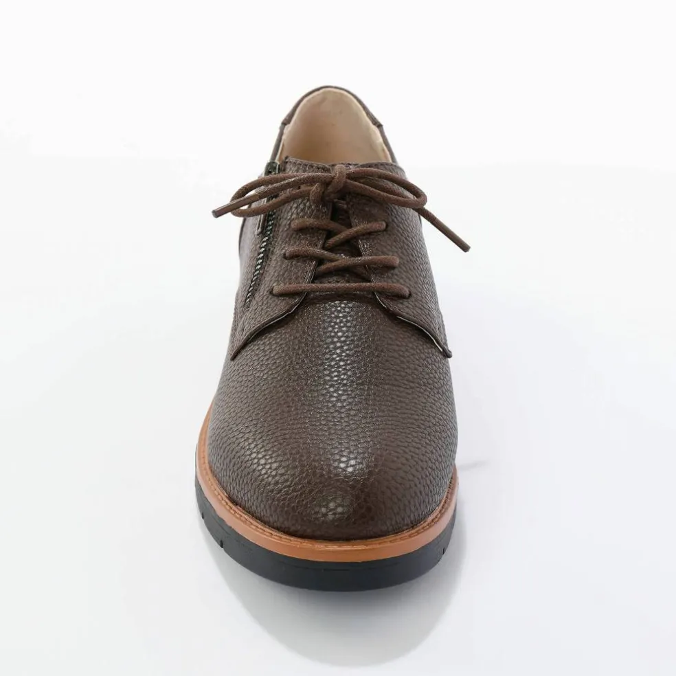 Derbies légères à lacets, semelle compensée crantée