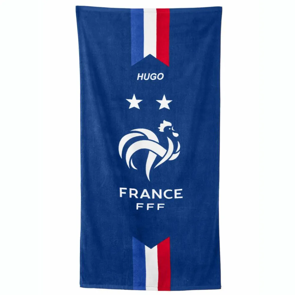 Drap de bain enfant FFF® personnalisable, éponge et velours coton - 320g/m2