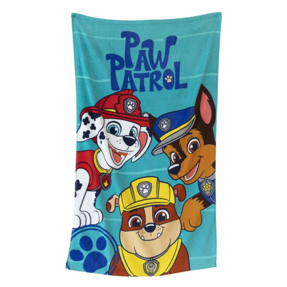 Drap de bain enfant Pat'Patrouille éponge et velours coton - 320g/m2
