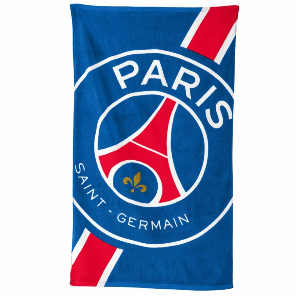 Drap de bain enfant PSG®, éponge et velours coton - 320g/m2