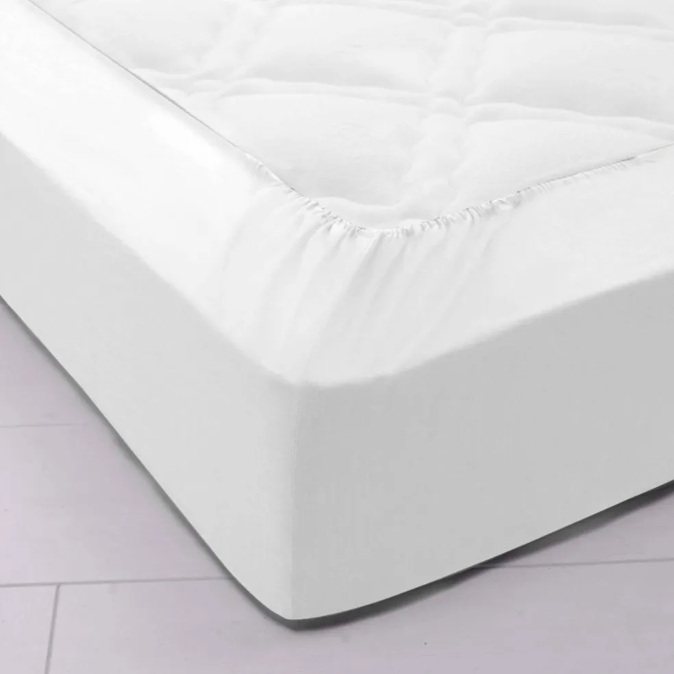 Drap-housse uni coton grands bonnets 40 cm