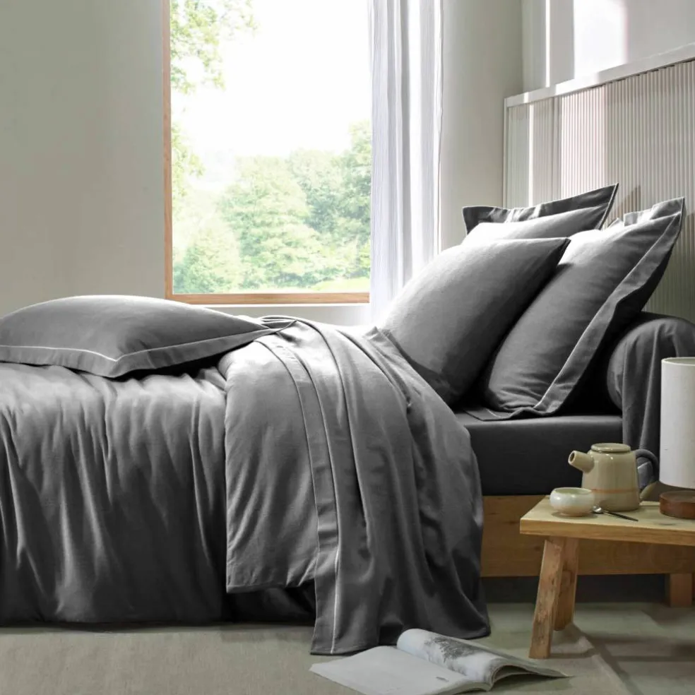 Drap-housse uni flanelle 130g/m² - bonnet 32 cm