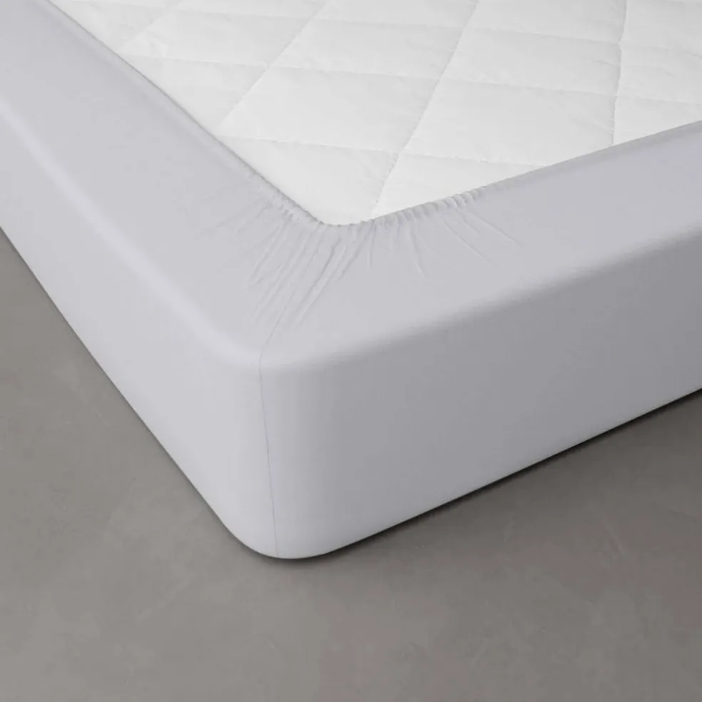 Drap-housse uni percale 72 fils/cm² - bonnet 40 cm
