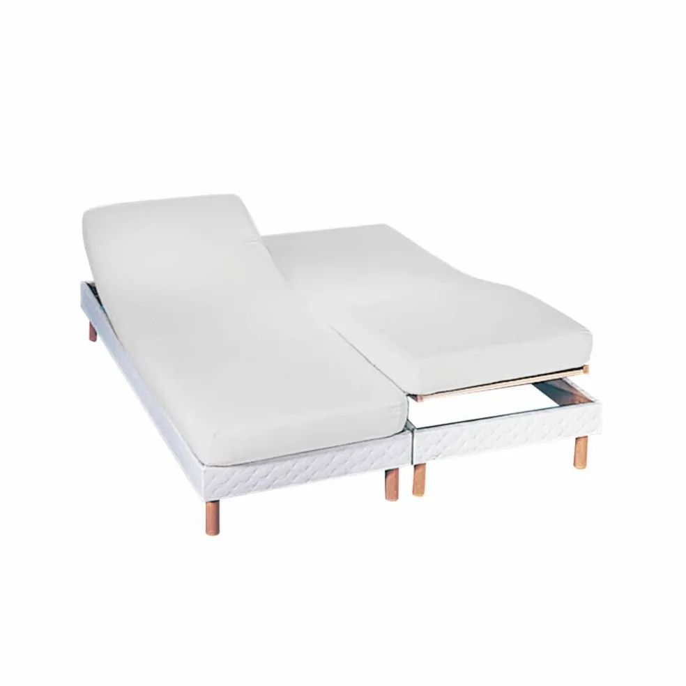 Drap-housse uni sommier articulé jersey 130g/m² - bonnet 27 cm