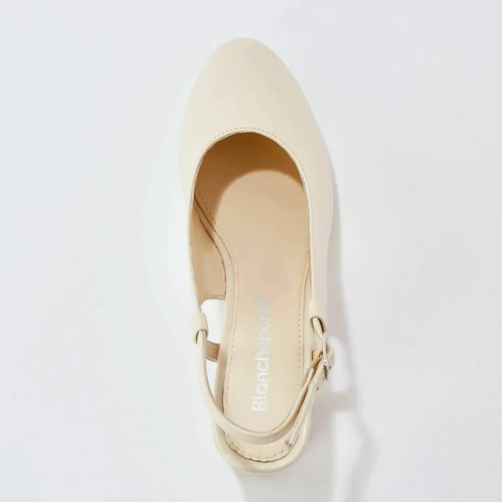 Escarpins slingback en cuir certifié LWG