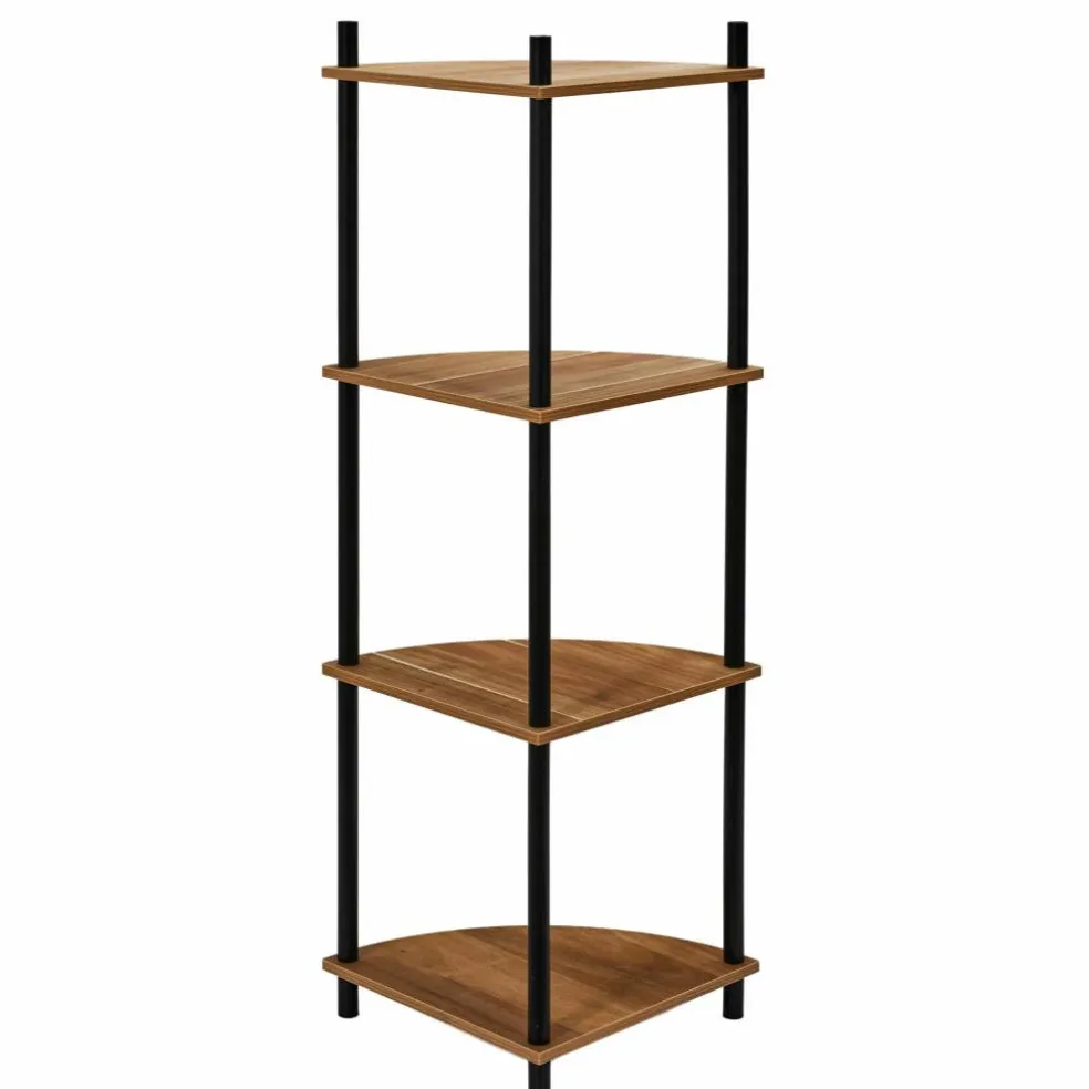 Etagère d'angle 4 niveaux en bois