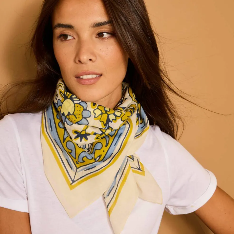 Foulard imprimé floral indien