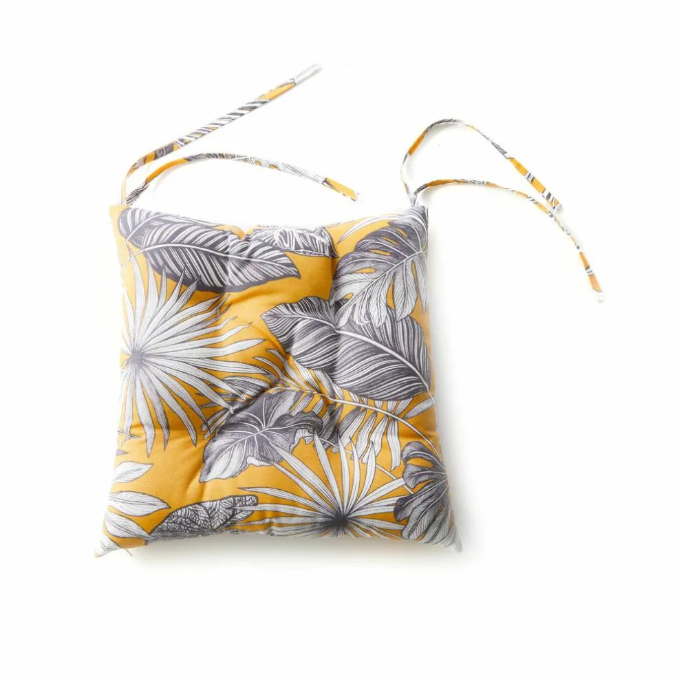 Galette de chaise imprimé tropical - lot de 2