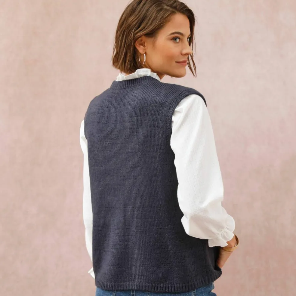Gilet boutonné sans manches
