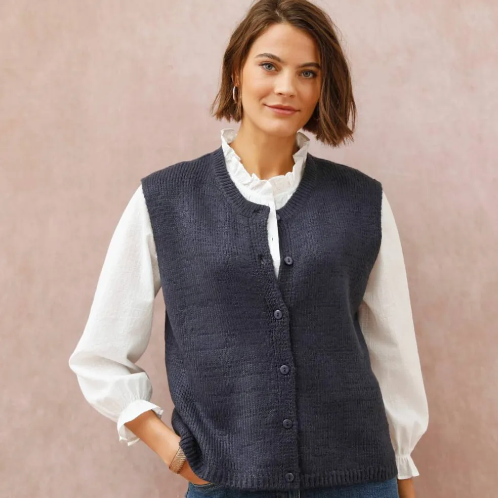 Gilet boutonné sans manches