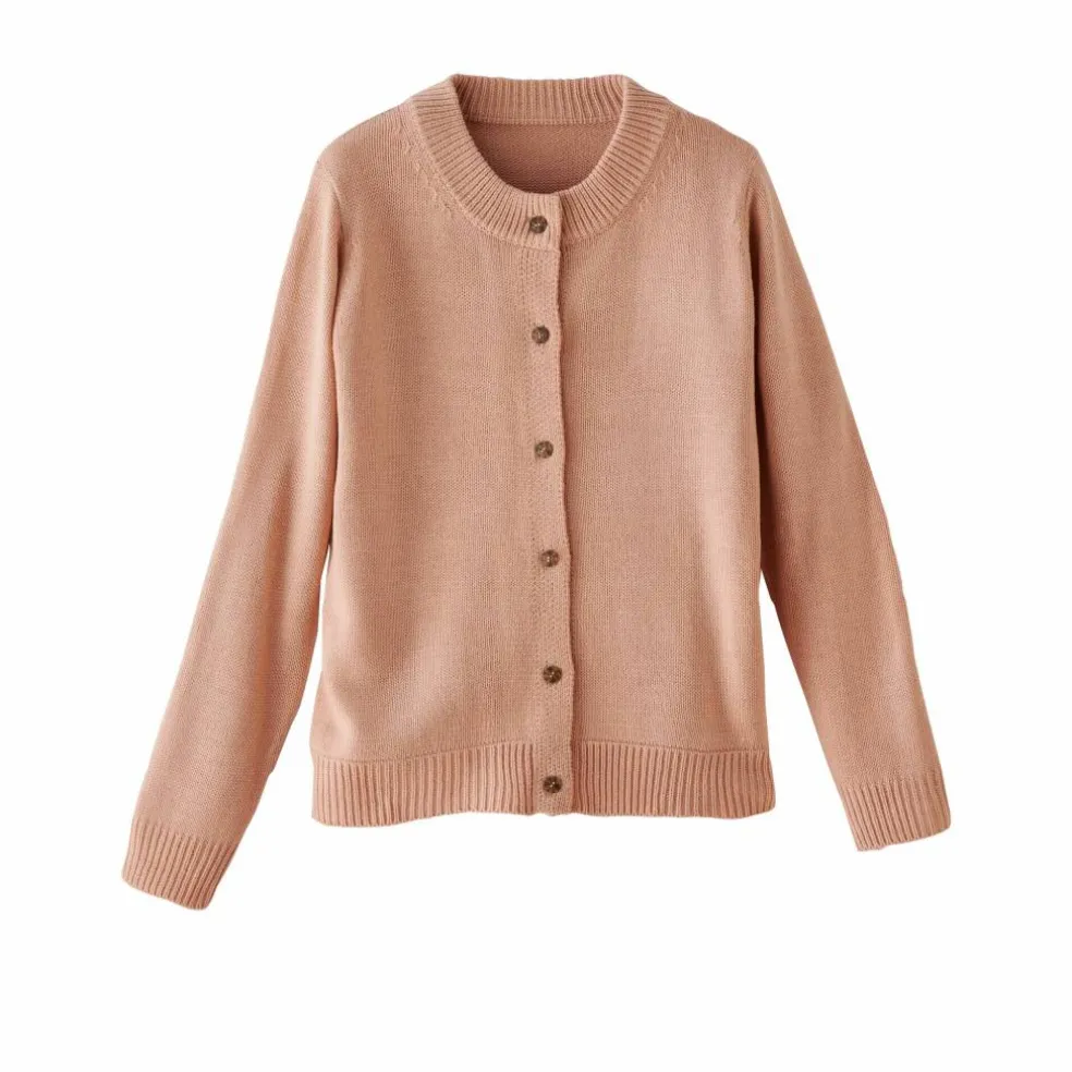Gilet col rond, manches longues