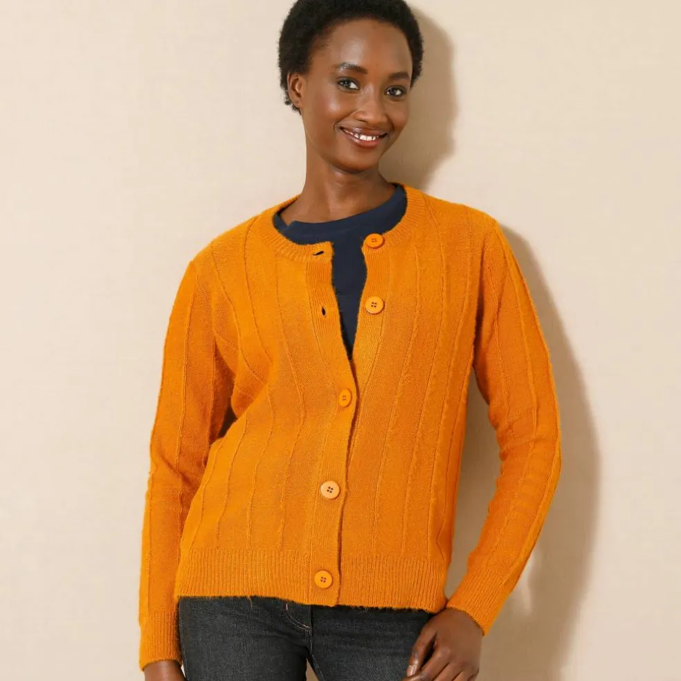 Gilet maille effet rayures