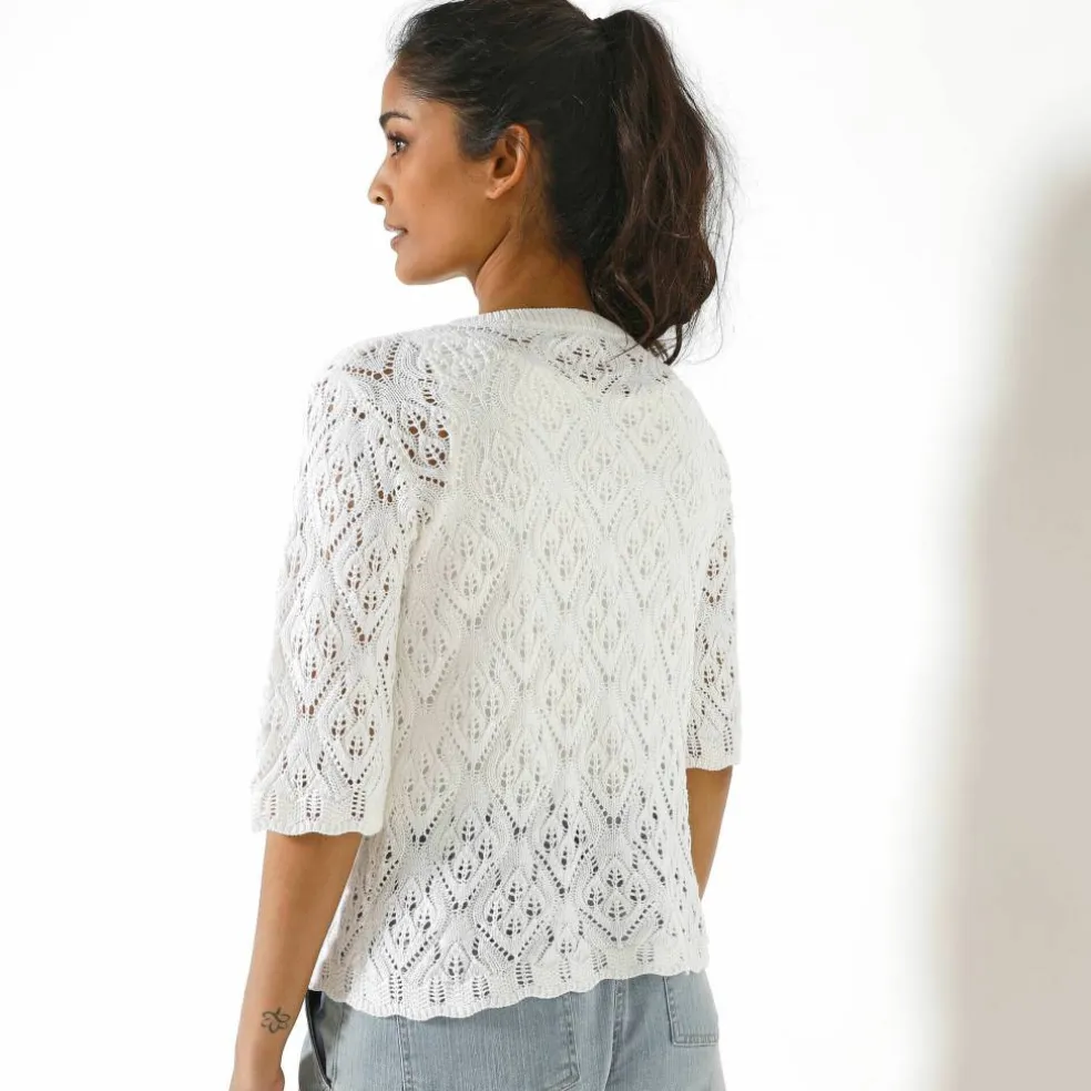 Gilet maille fantaisie