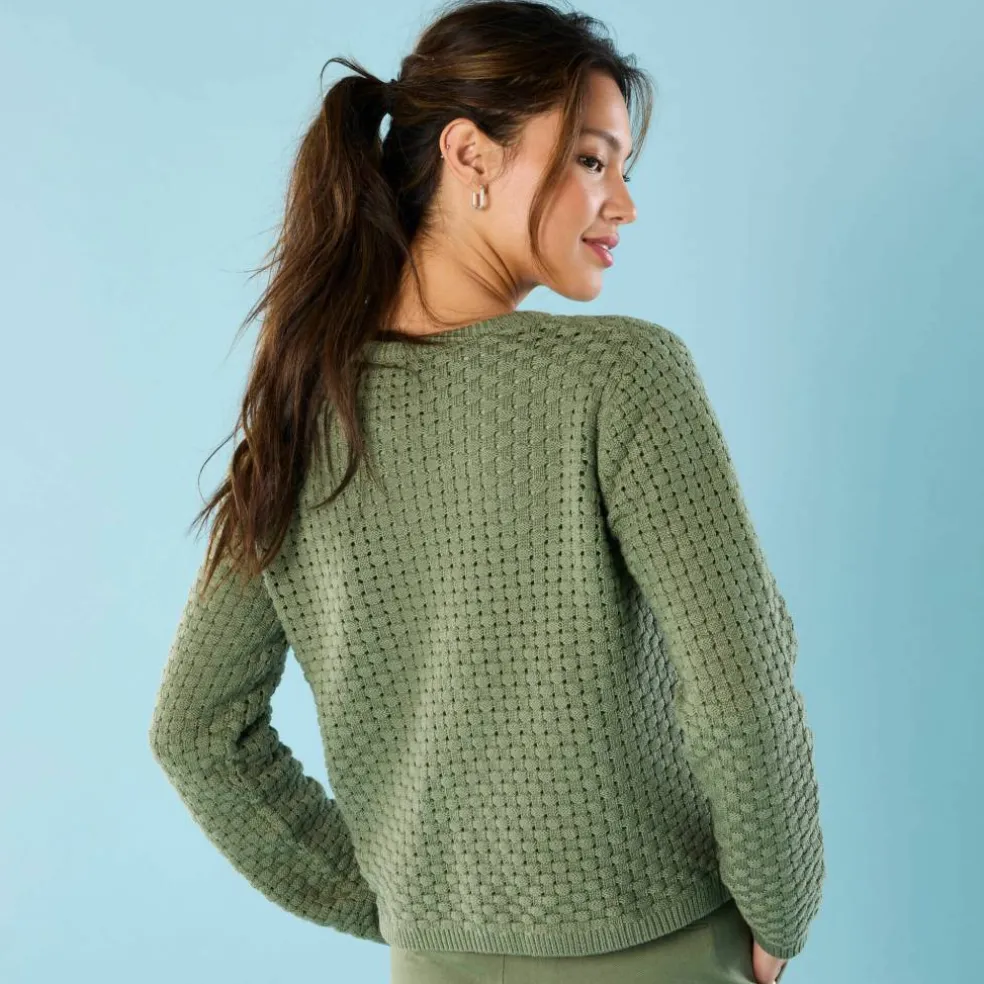 Gilet paletot maille fantaisie, Spécial Petites