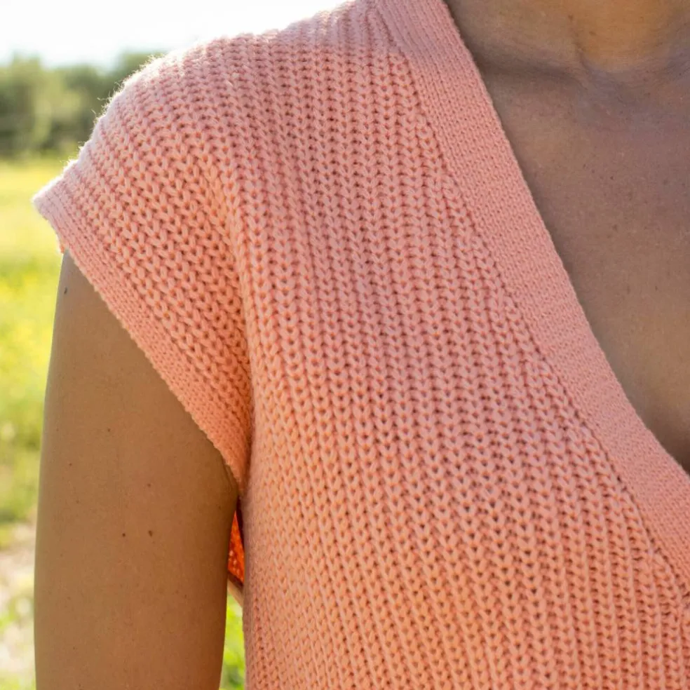 Gilet sans manches boutonné