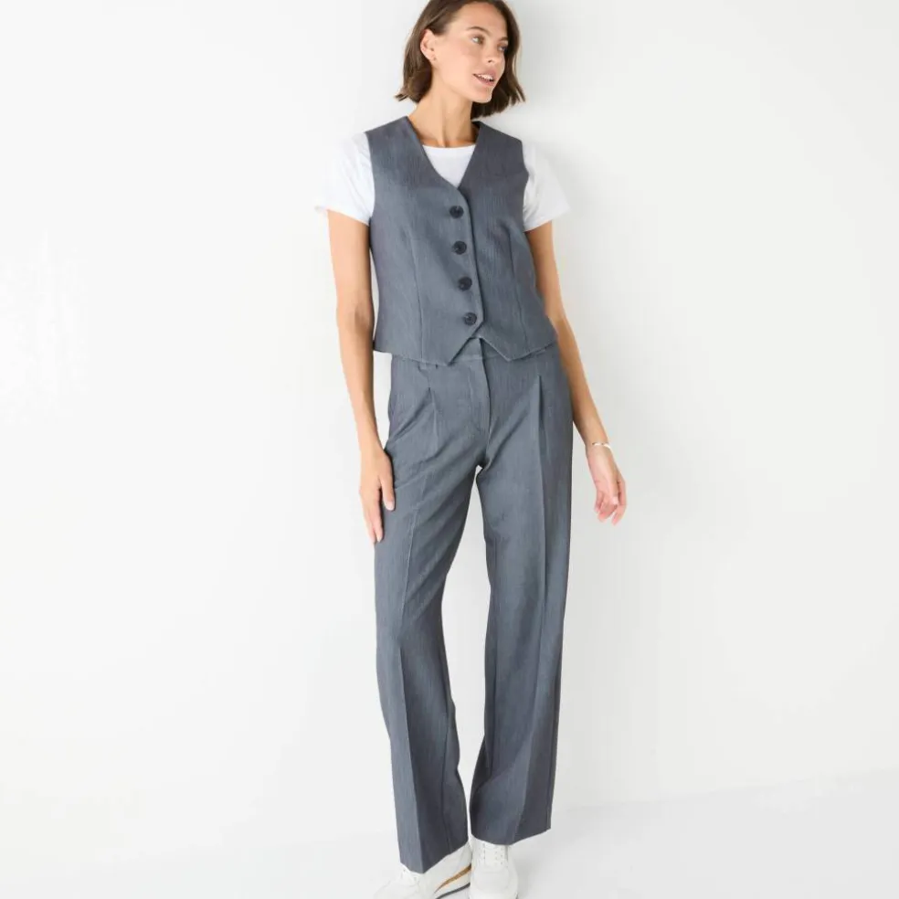 Gilet sans manches, uni