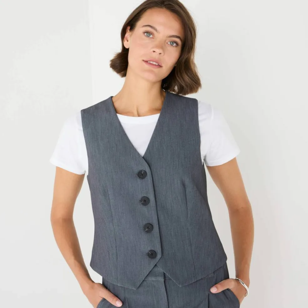 Gilet sans manches, uni