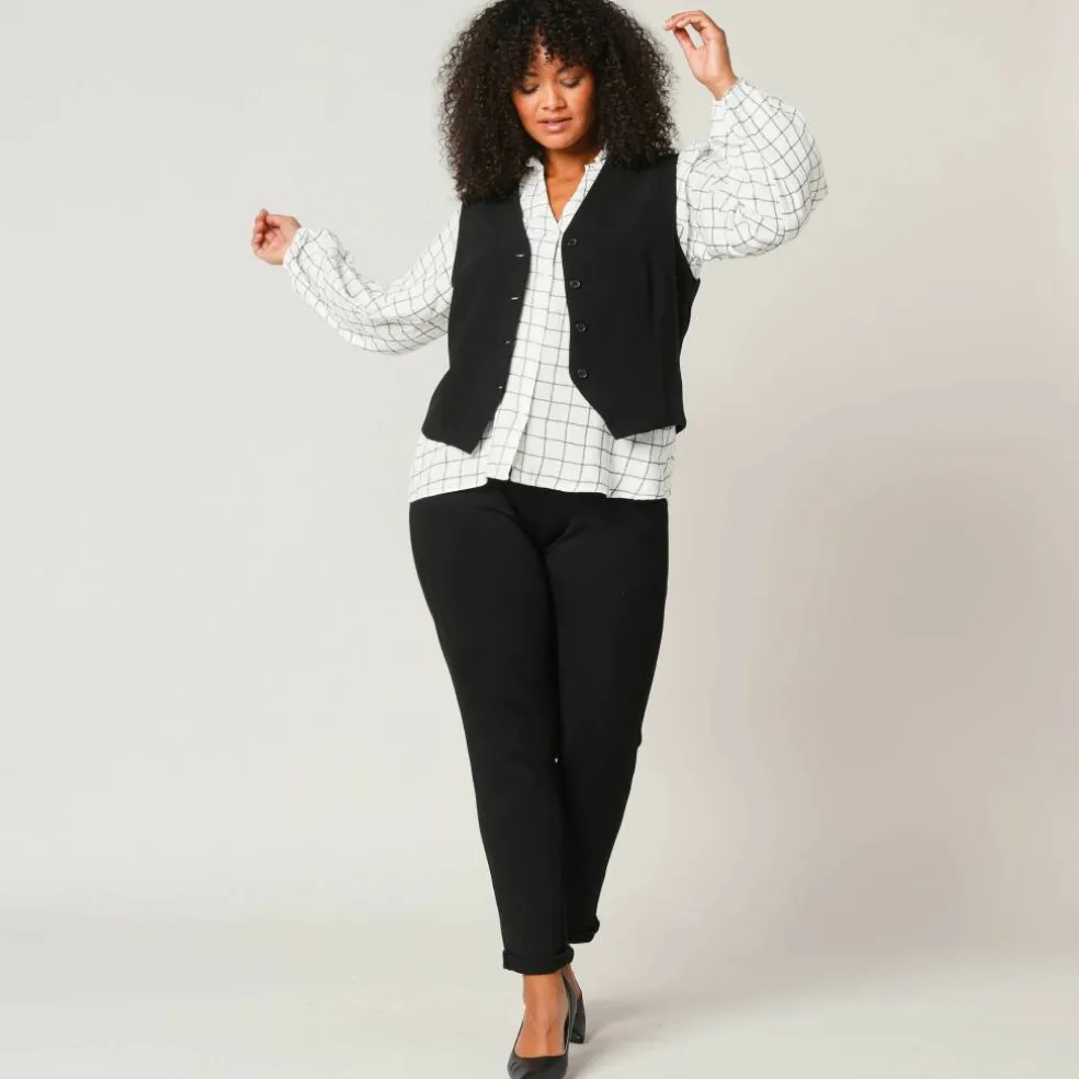 Gilet sans manches, uni