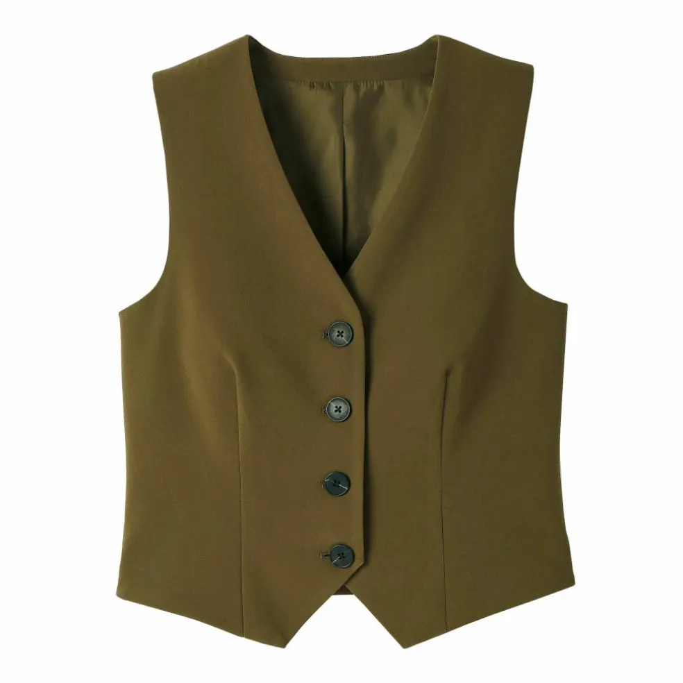 Gilet sans manches, uni